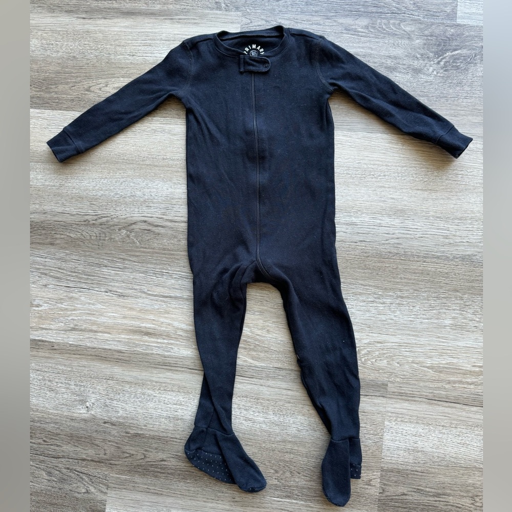 PRIMARY 12-18 mo. Organic Zip Footie Pajamas